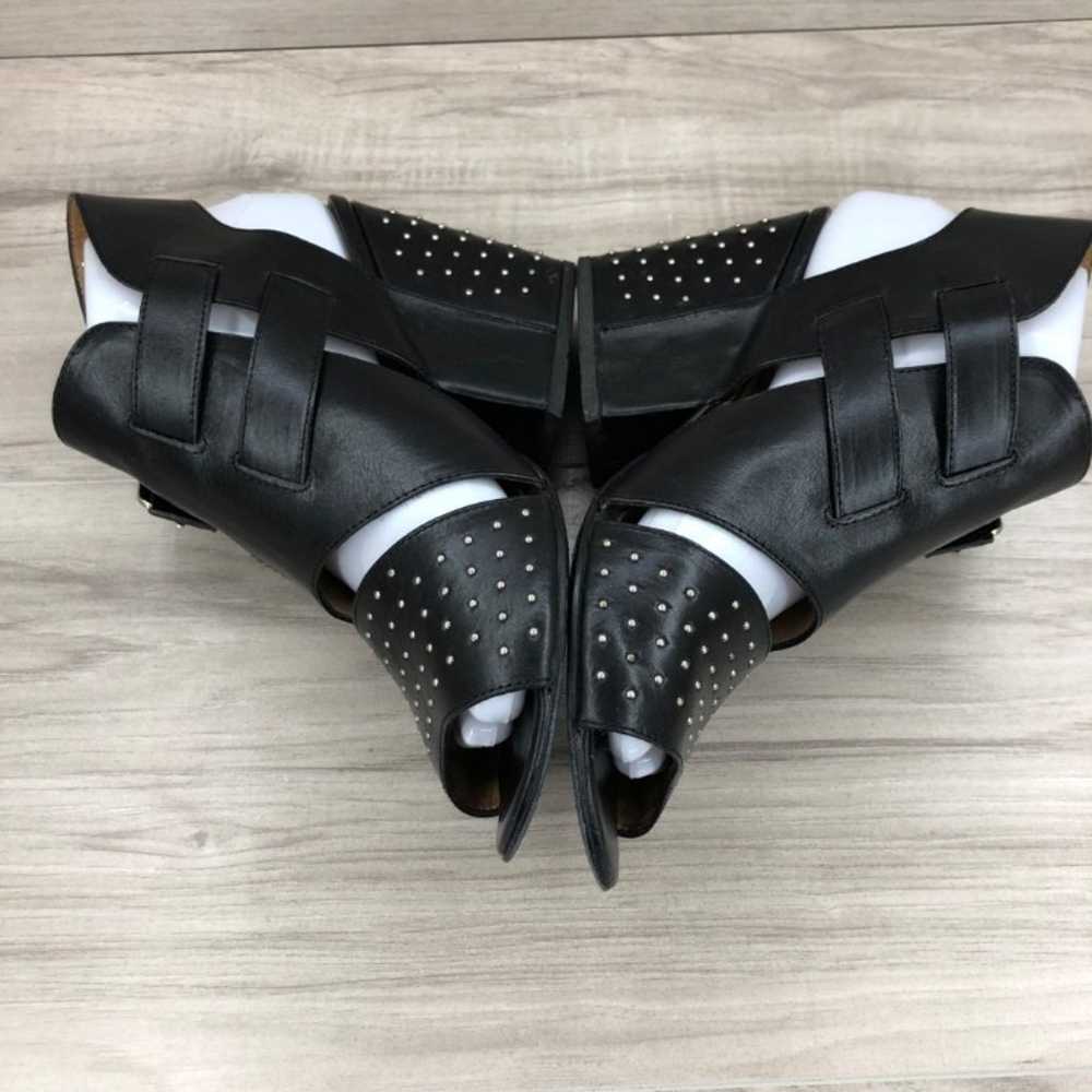 Thakoon Addition black Leather Studded Heeled San… - image 7