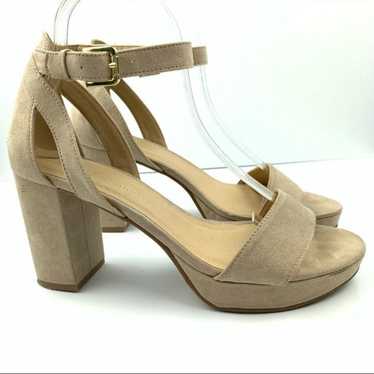 CL by Chinese Laundry heels sz 8.5 39 beige faux … - image 1