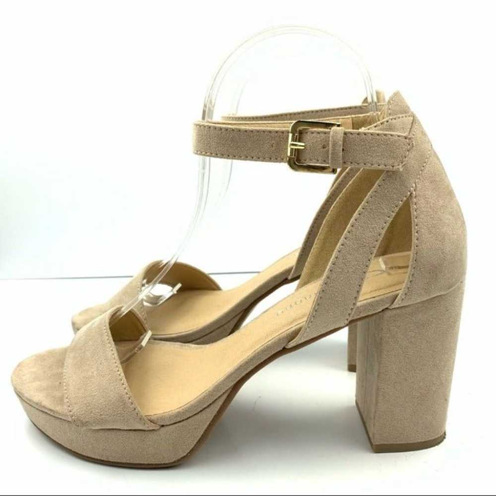CL by Chinese Laundry heels sz 8.5 39 beige faux … - image 4