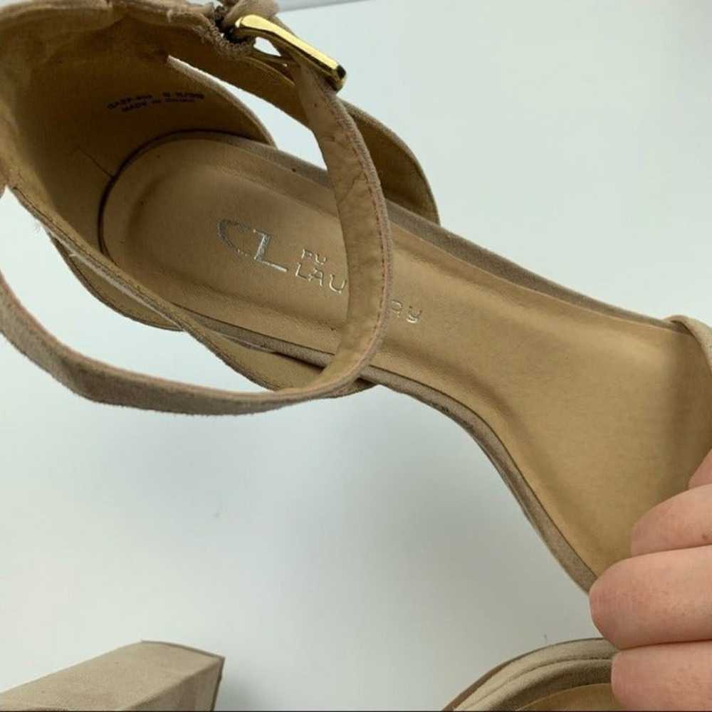 CL by Chinese Laundry heels sz 8.5 39 beige faux … - image 9