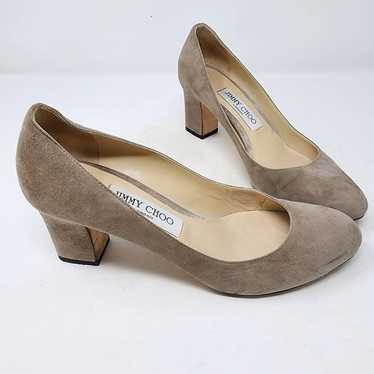 Jimmy Choo Taupe Suede Pumps 37
