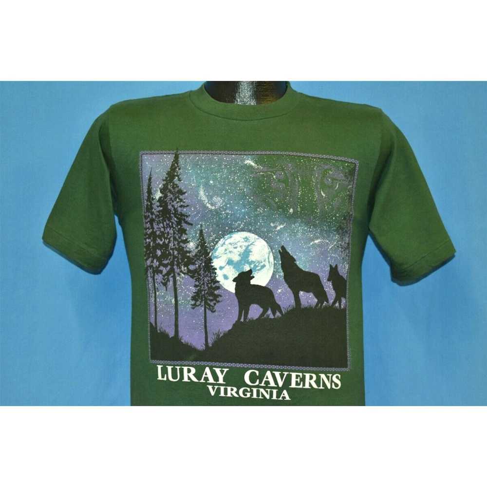 Vintage vtg 90s LURAY CAVERNS VIRGINIA WOLVES HOW… - image 1