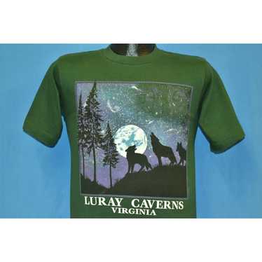 Vintage vtg 90s LURAY CAVERNS VIRGINIA WOLVES HOW… - image 1