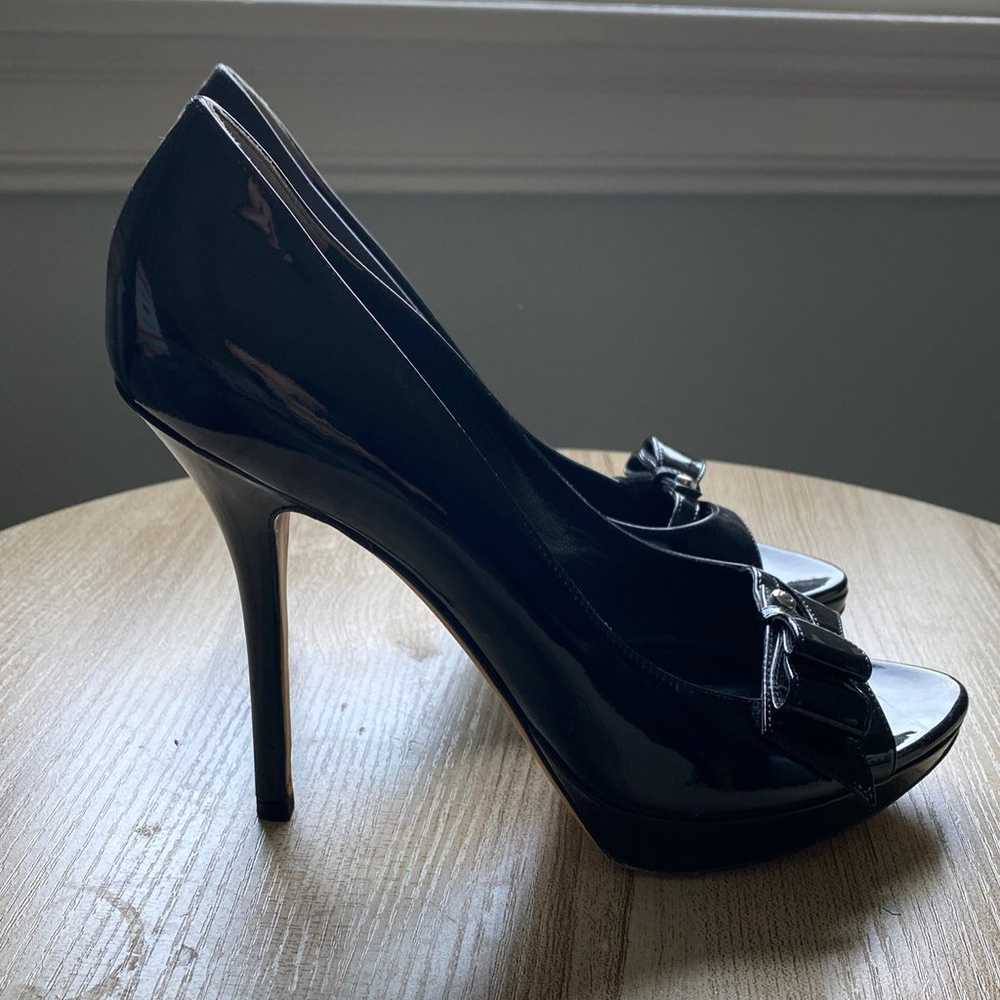Christian Dior black bow pumps 38.5 - image 3