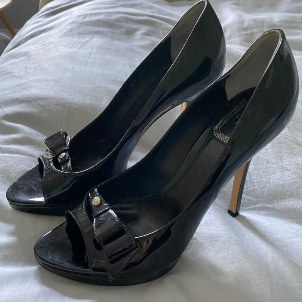 Christian Dior black bow pumps 38.5 - image 4