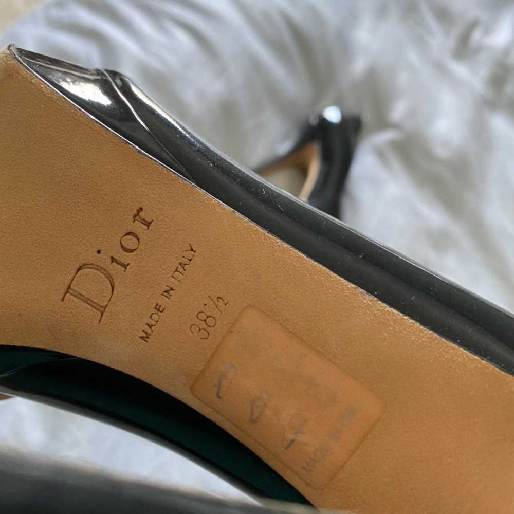 Christian Dior black bow pumps 38.5 - image 7