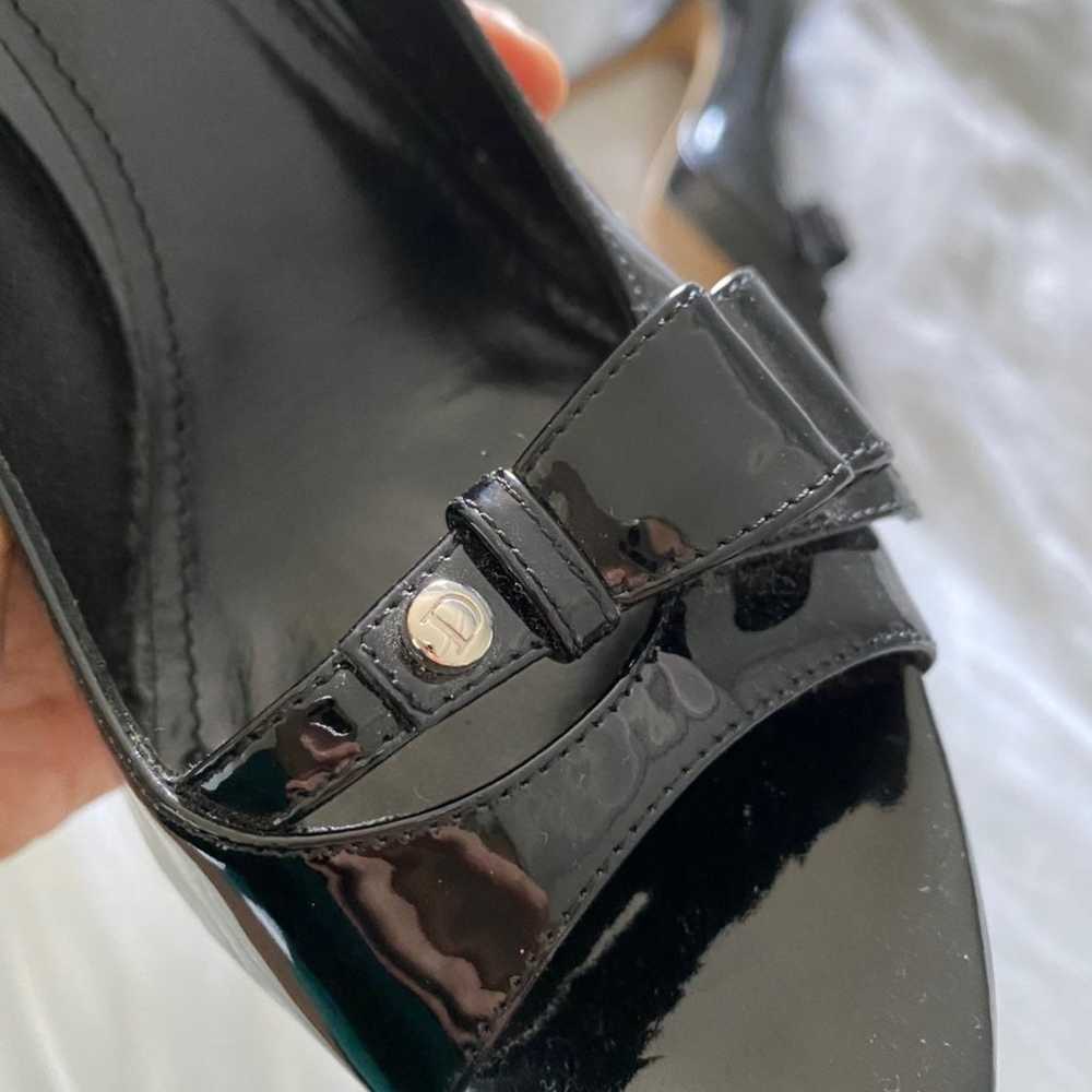 Christian Dior black bow pumps 38.5 - image 9