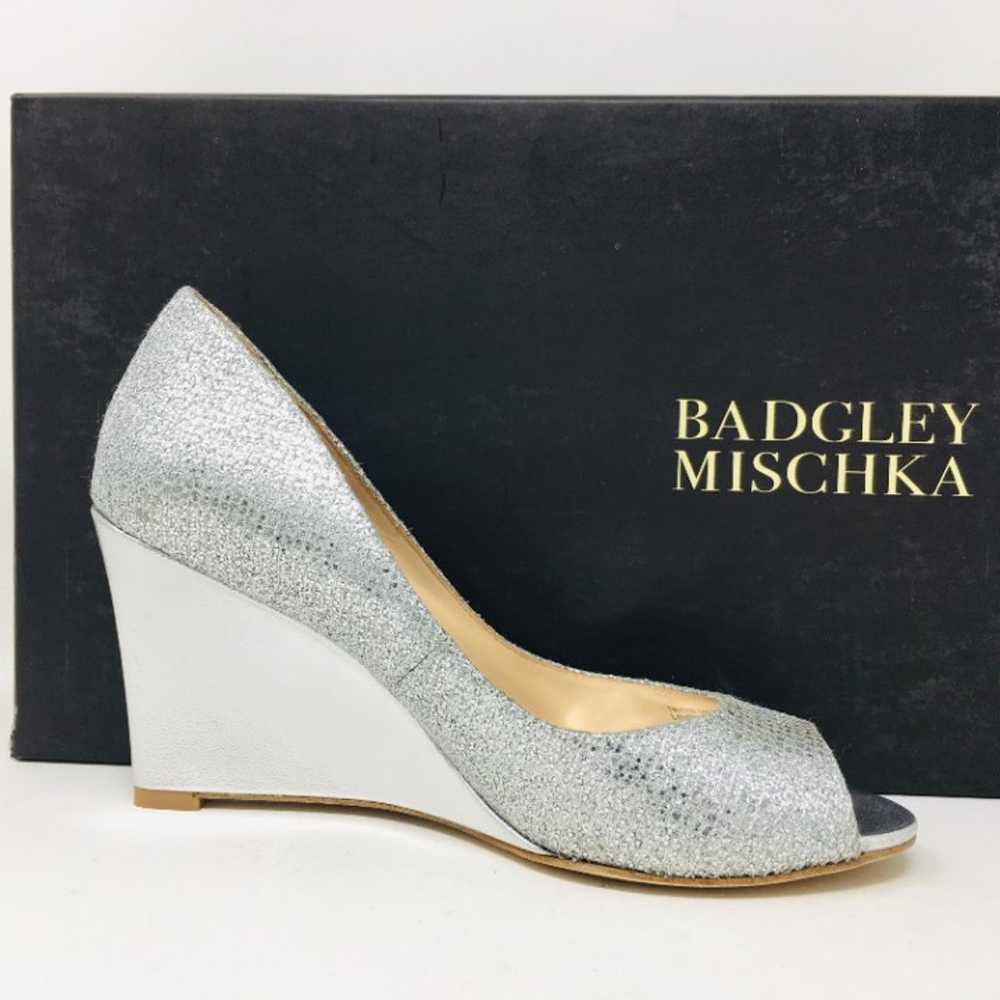 Badgley Mischka Bridal Silver Pumps - image 8