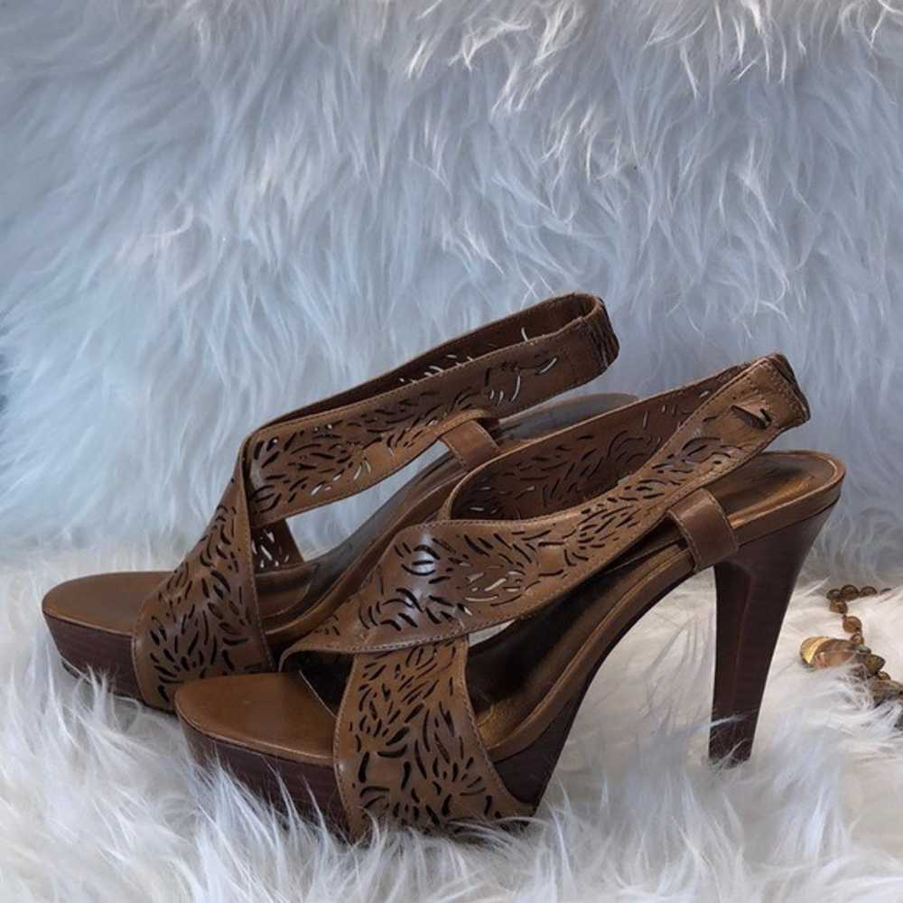 Diane Von brown laser cut IRIS heels - image 3
