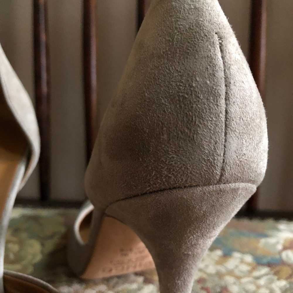 Vince Suede Pointed Toe Pumps in Light Beige - image 4