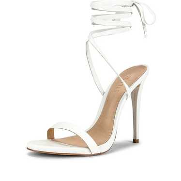 Schutz White lace up heels