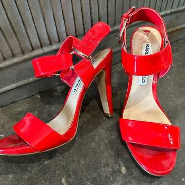 Karl Lagerfeld red high heels - image 1