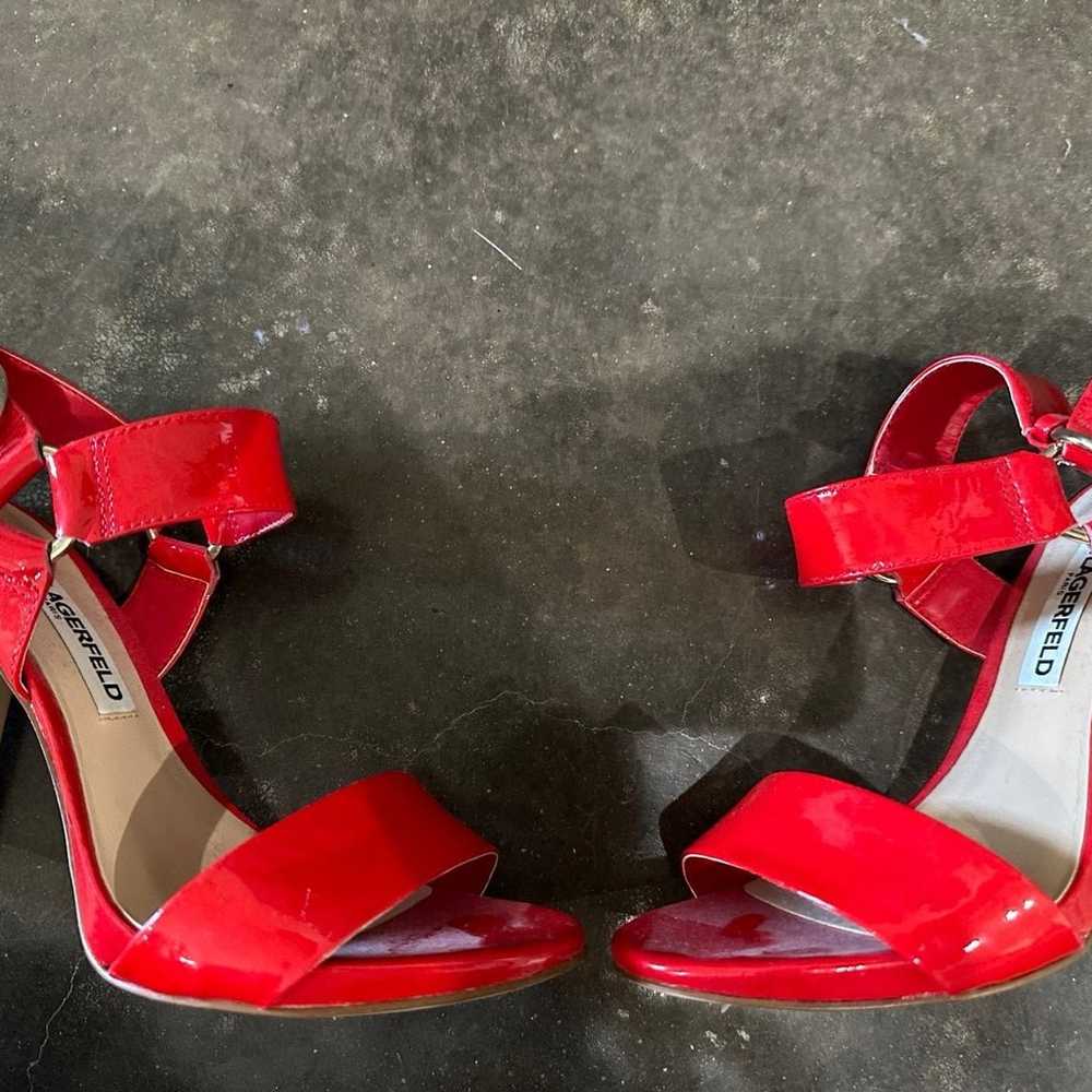 Karl Lagerfeld red high heels - image 3