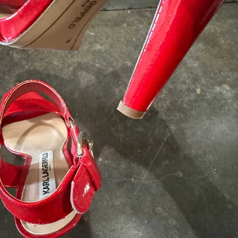 Karl Lagerfeld red high heels - image 4