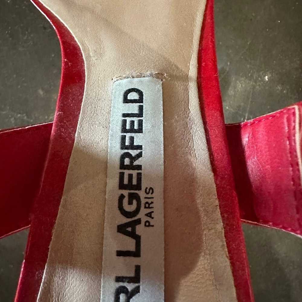 Karl Lagerfeld red high heels - image 5