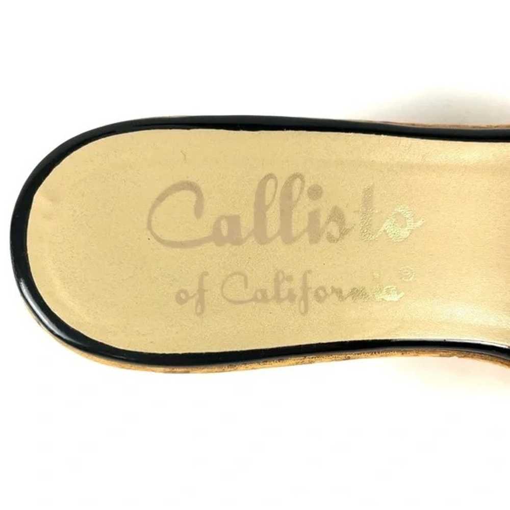 Callisto Of California Patent Leopard Cork Wedges - image 5