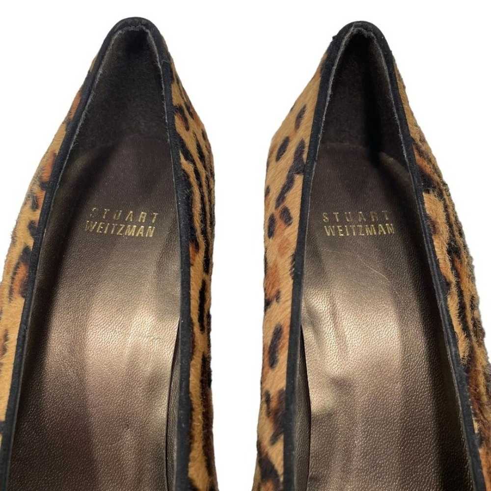 STUART WEITZMAN V Vamp Leopard Platform Heels Vin… - image 8