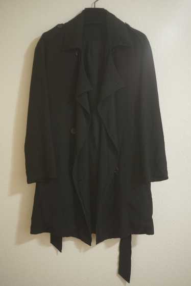 Allsaints Black Loose Fabric Coat
