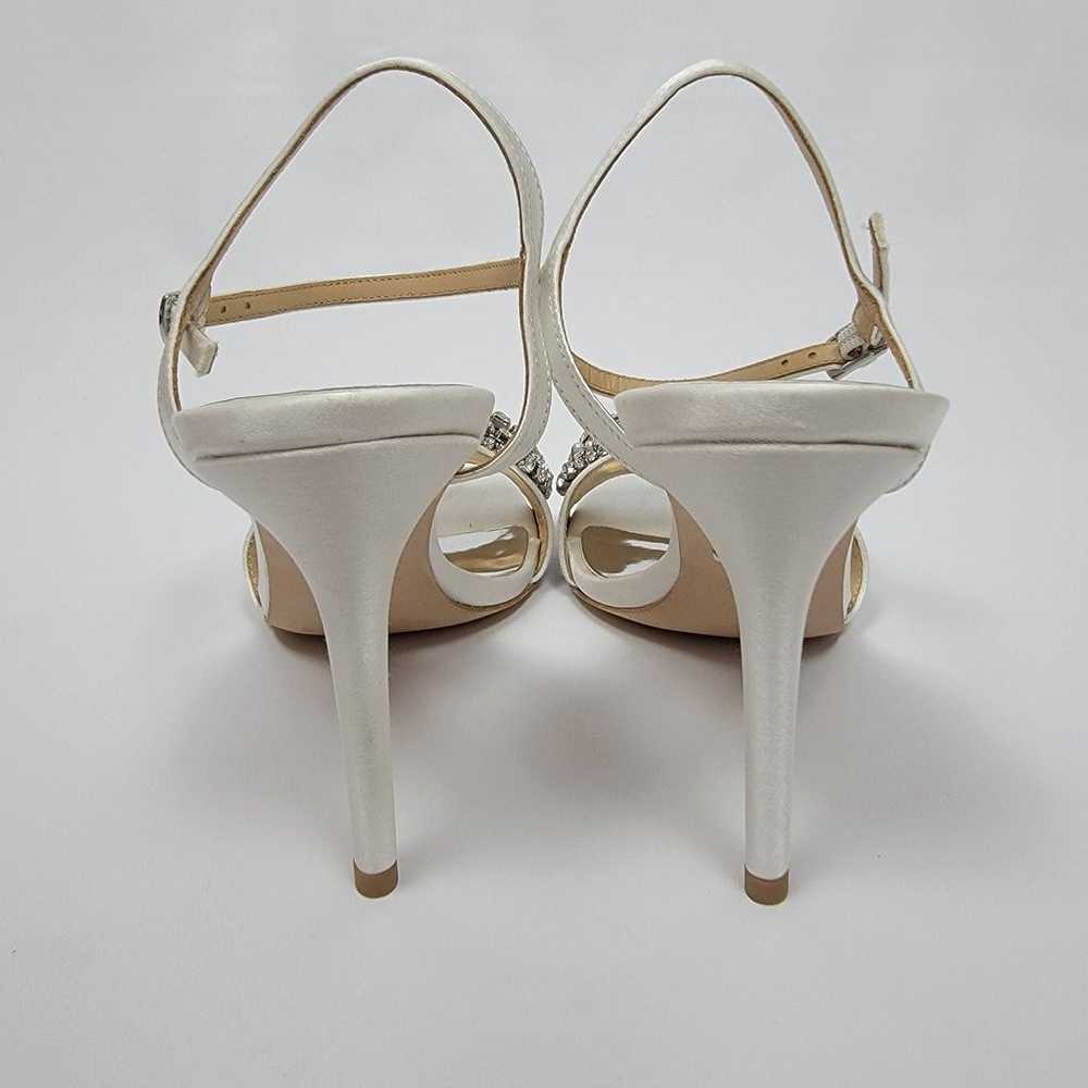 Badgley Mischka Women Odelia Heeled White Satin S… - image 4