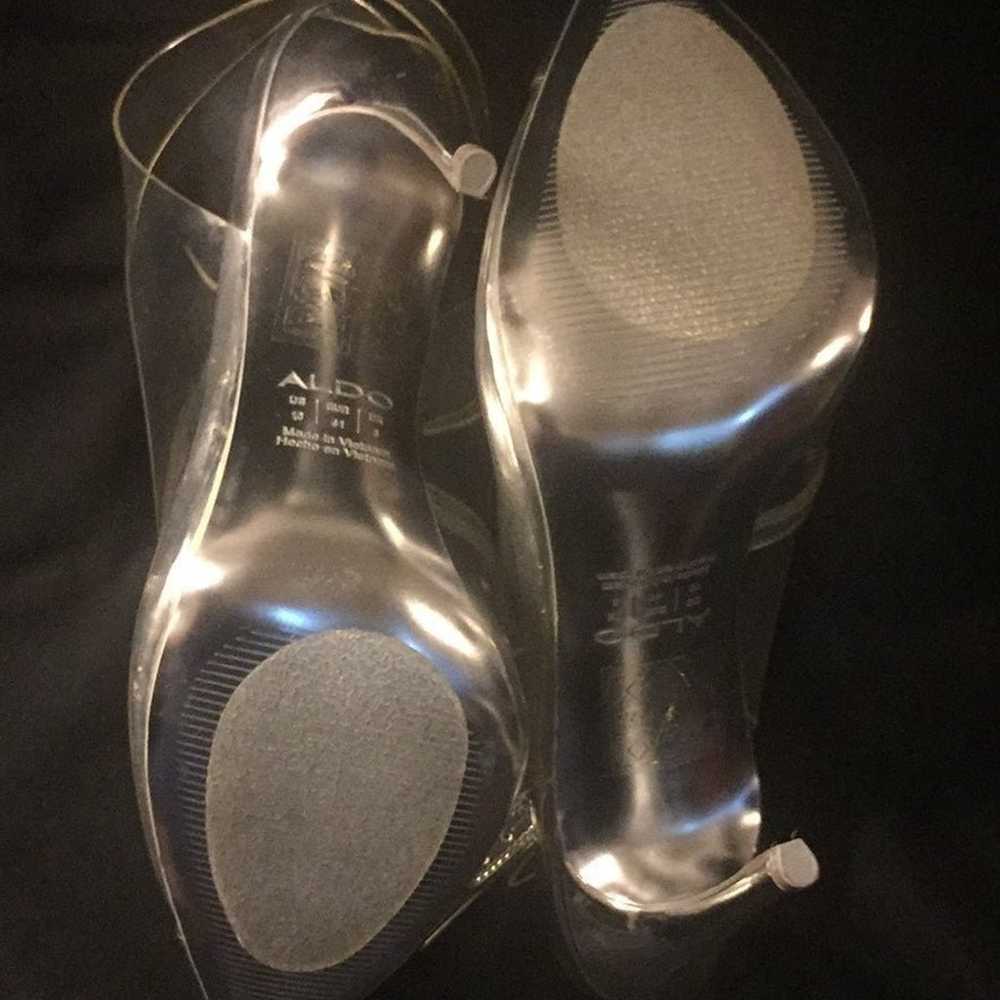 ALDO KILANNA CLEAR SILVER TOES & HEELS ( - image 5