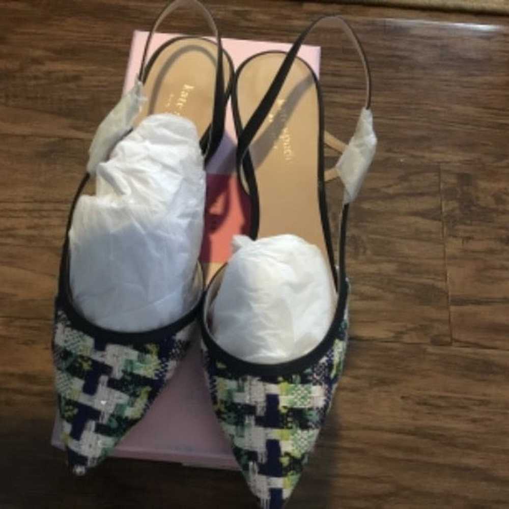 Kate Spade ladies tweed sling back shoe - image 1
