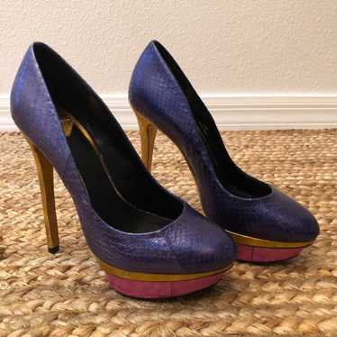 Brian Atwood Snake Skin Pumps