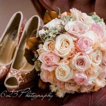 Rose Gold Sequin Heels