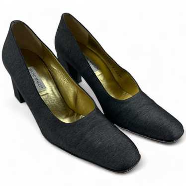 RARE Vintage Bruno Magli Gray Made in Italy Pumps… - image 1