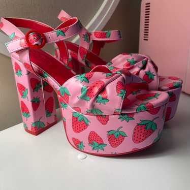 Dollskill sugarthrillz strawberry platform heels … - image 1