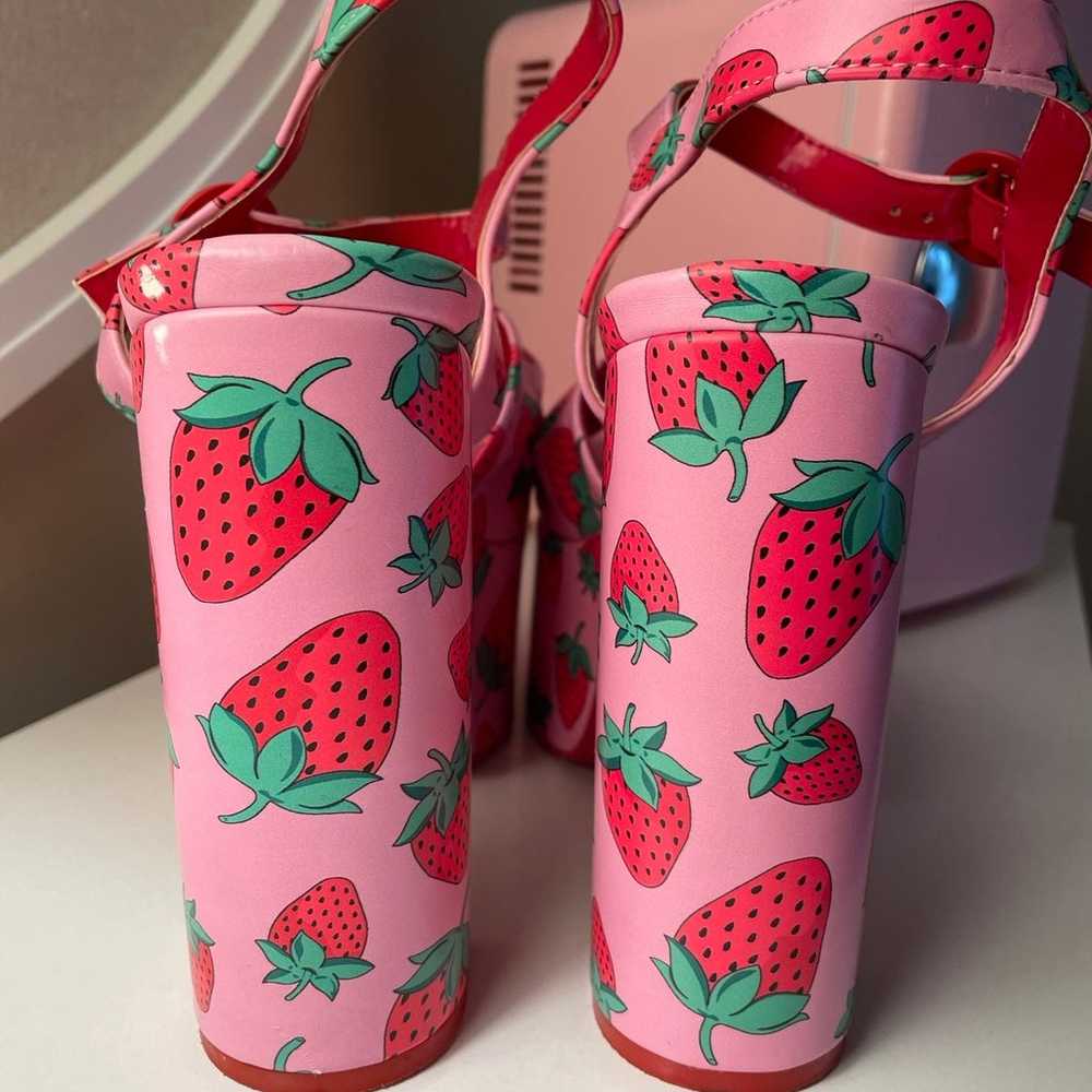 Dollskill sugarthrillz strawberry platform heels … - image 5