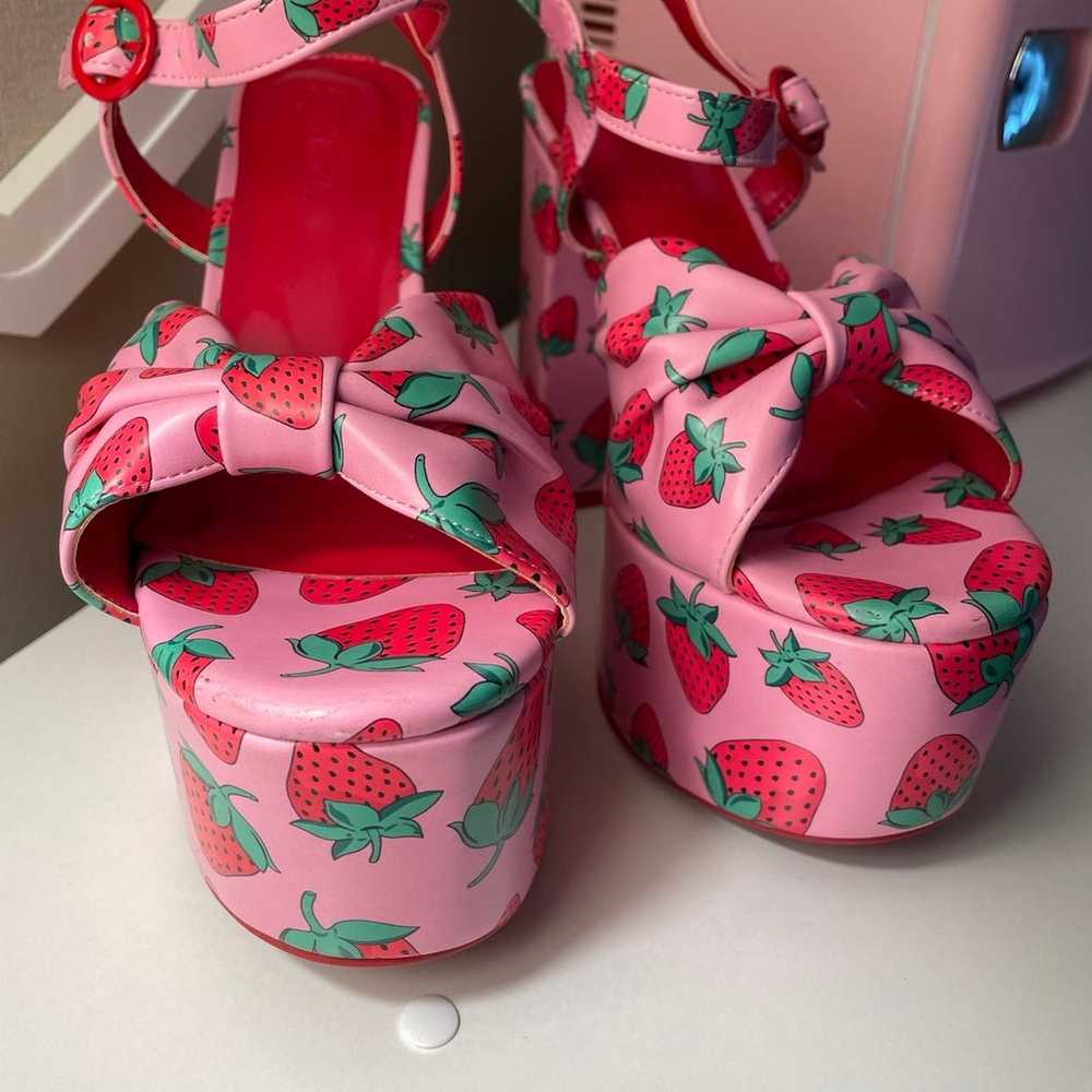 Dollskill sugarthrillz strawberry platform heels … - image 6