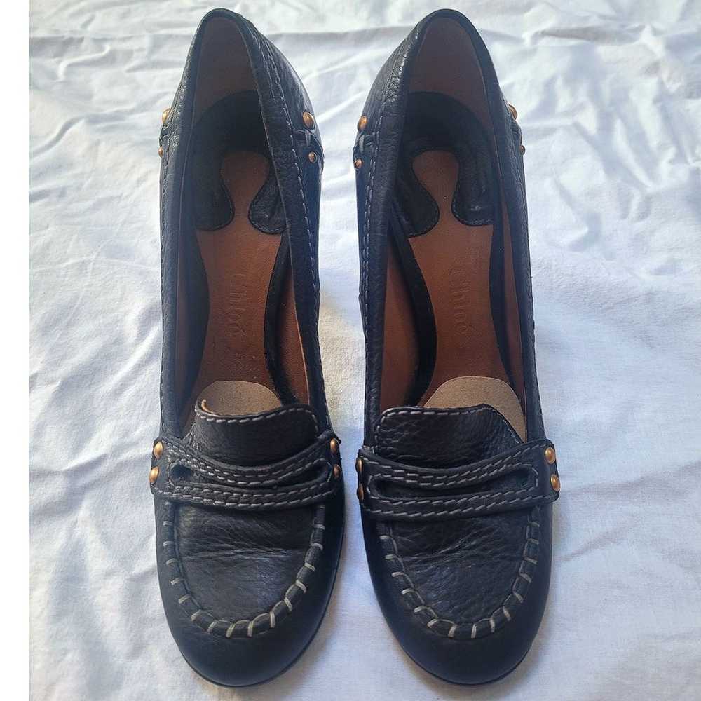 Chloé black leather shoes size 40 (US 10) - image 2