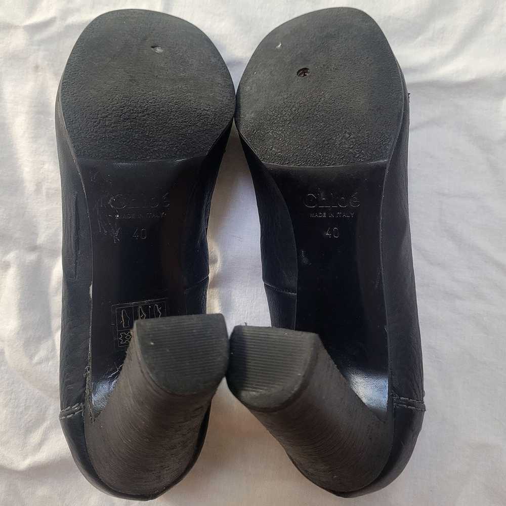 Chloé black leather shoes size 40 (US 10) - image 3