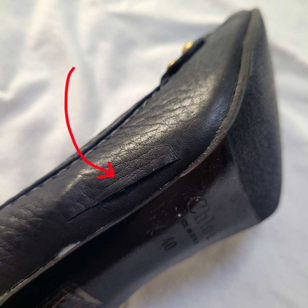 Chloé black leather shoes size 40 (US 10) - image 4