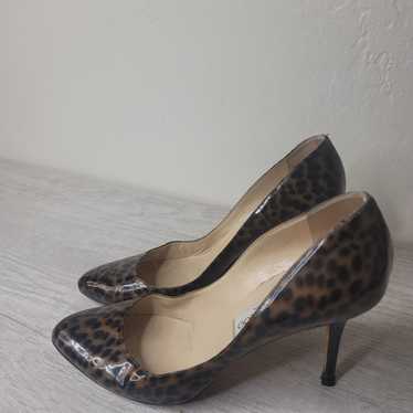 Jimmy Choo patent leather leopard heels