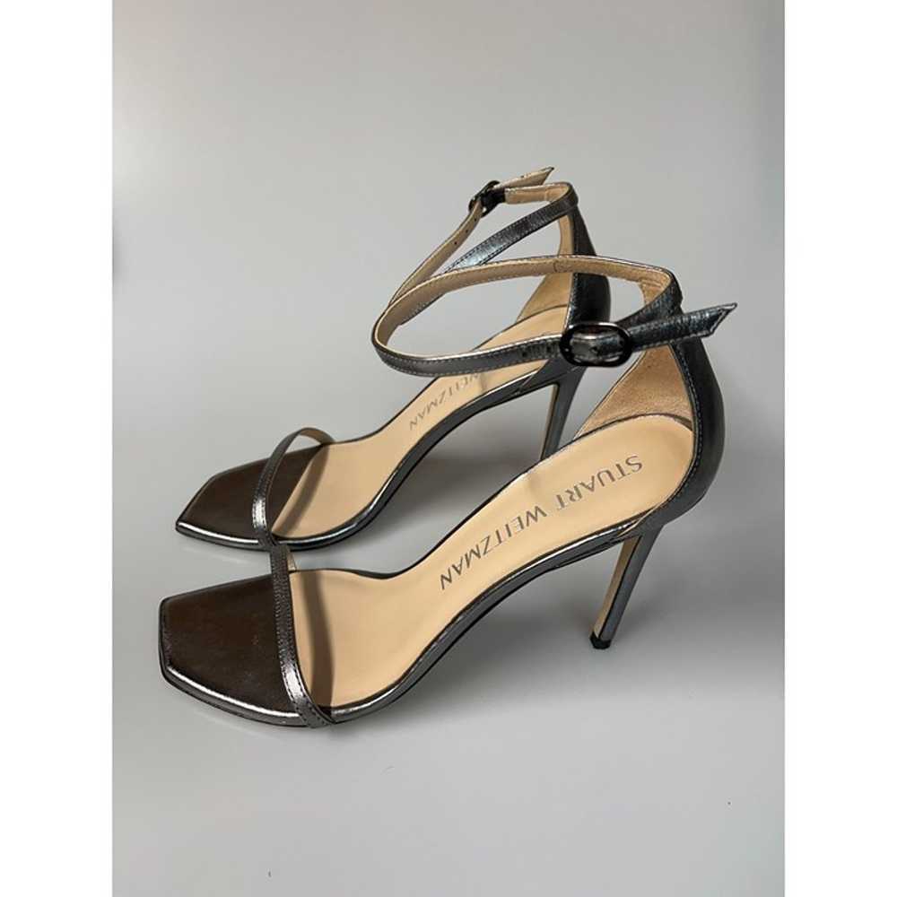 Stuart Weitzman Metallic Stilletto Sandal Size 10 - image 2