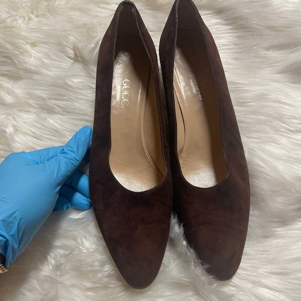 Vintage Gucci Suede Pumps - image 1