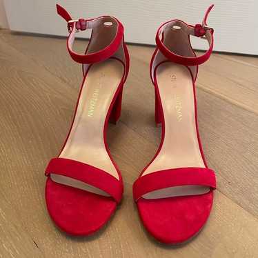 Stuart Weitzman sandals m8 red - image 1