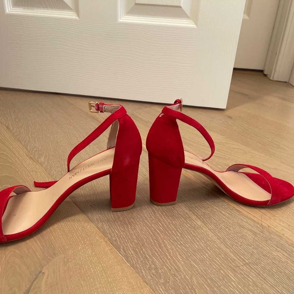 Stuart Weitzman sandals m8 red - image 8