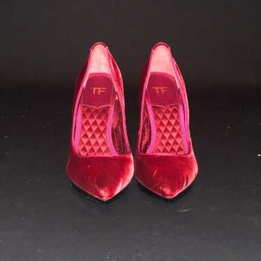 Tom Ford Red Velvet  Pumps Size 9 - image 1