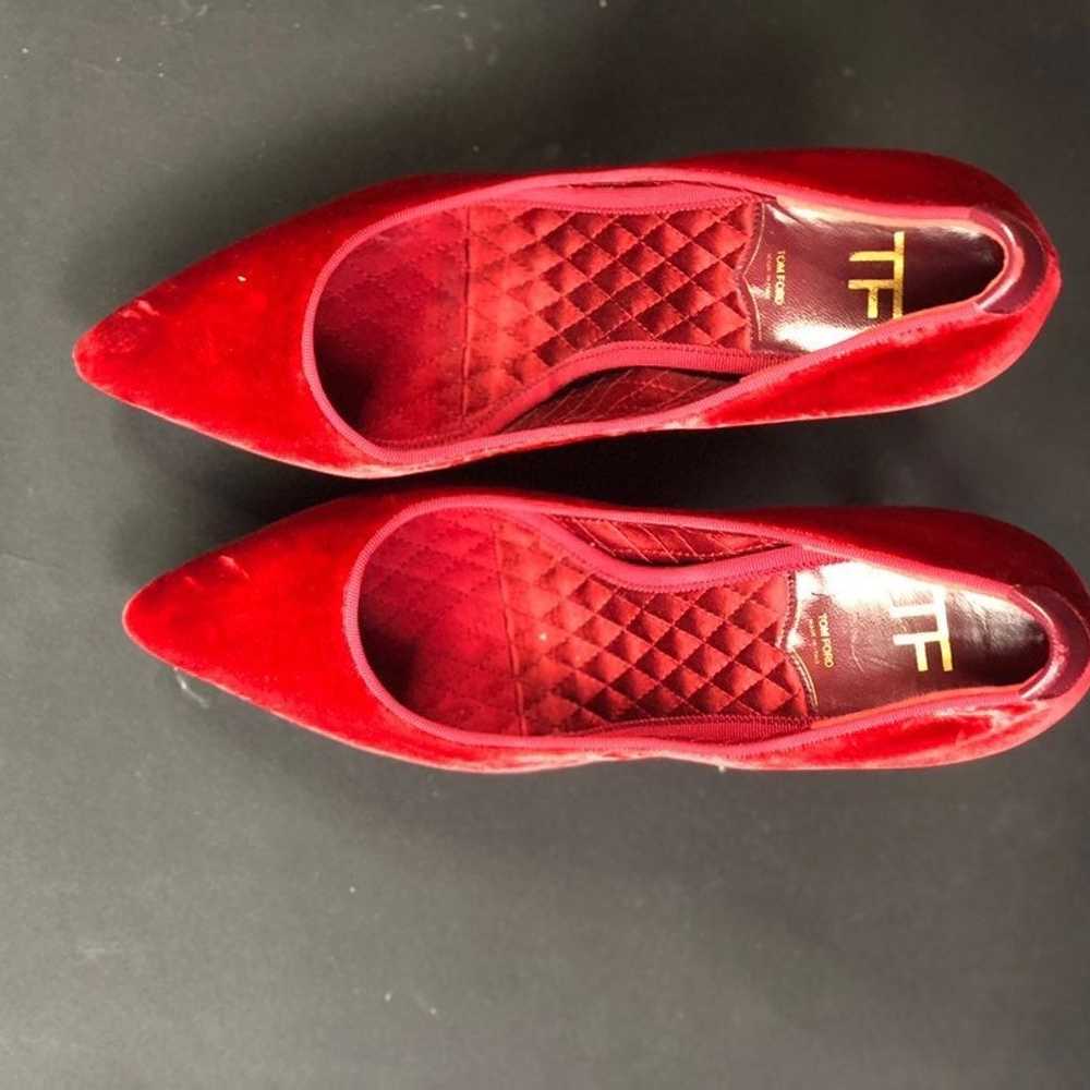 Tom Ford Red Velvet  Pumps Size 9 - image 3