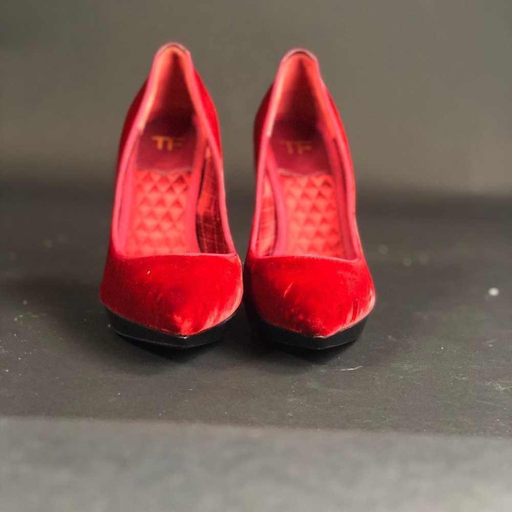 Tom Ford Red Velvet  Pumps Size 9 - image 5