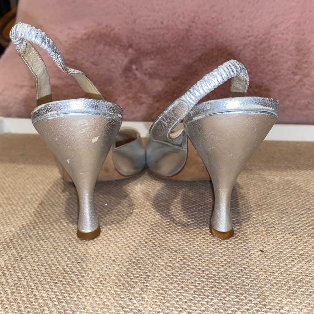 Vintage Manolo Blahnik London NY Kitten Heel Meta… - image 6