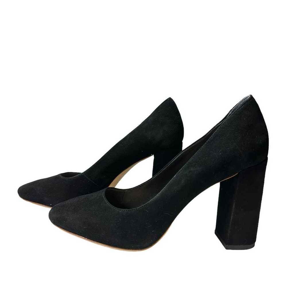 Loeffler Randall Suede Heels Black Pumps Block He… - image 1