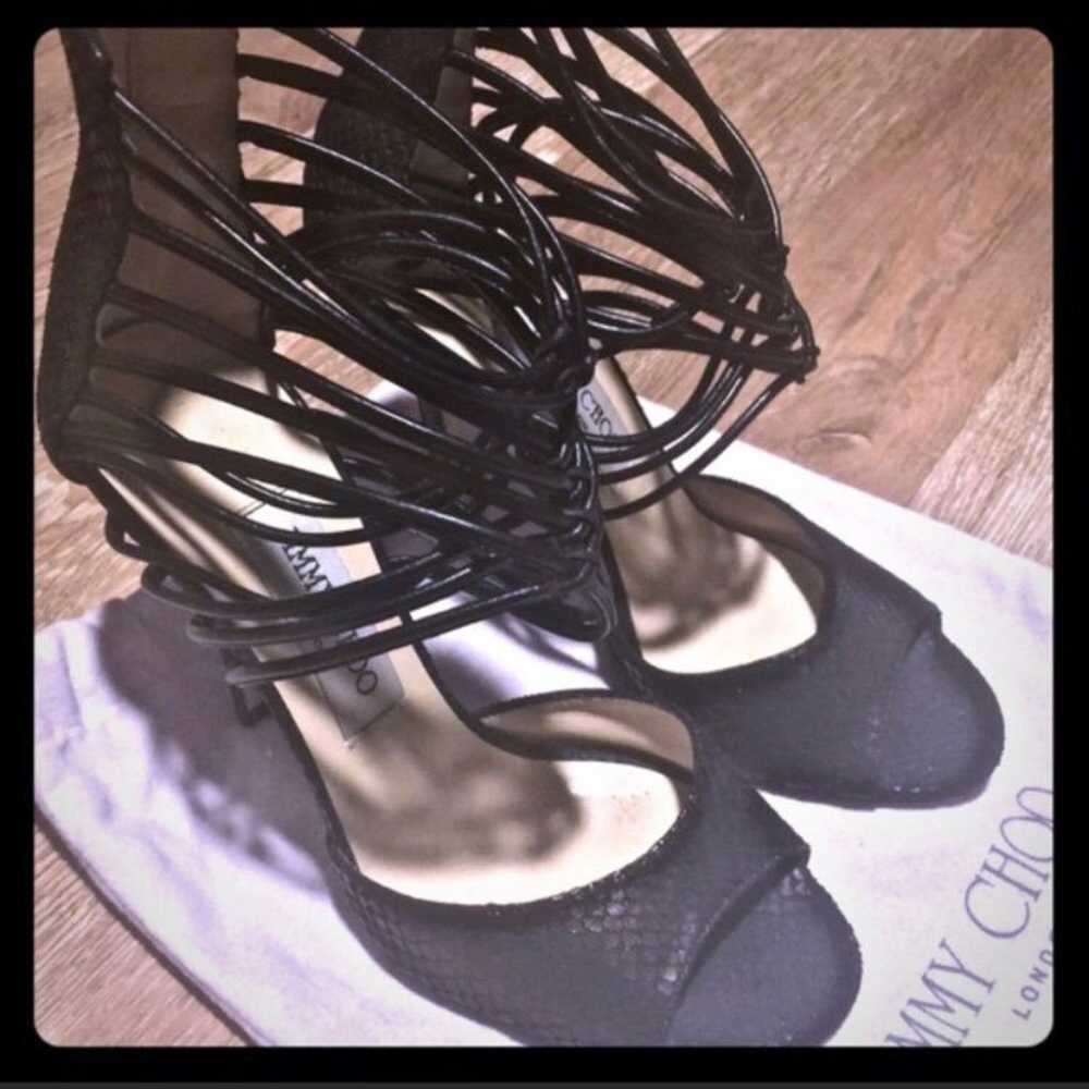 Authentic Black Jimmy Choo Heels - image 3