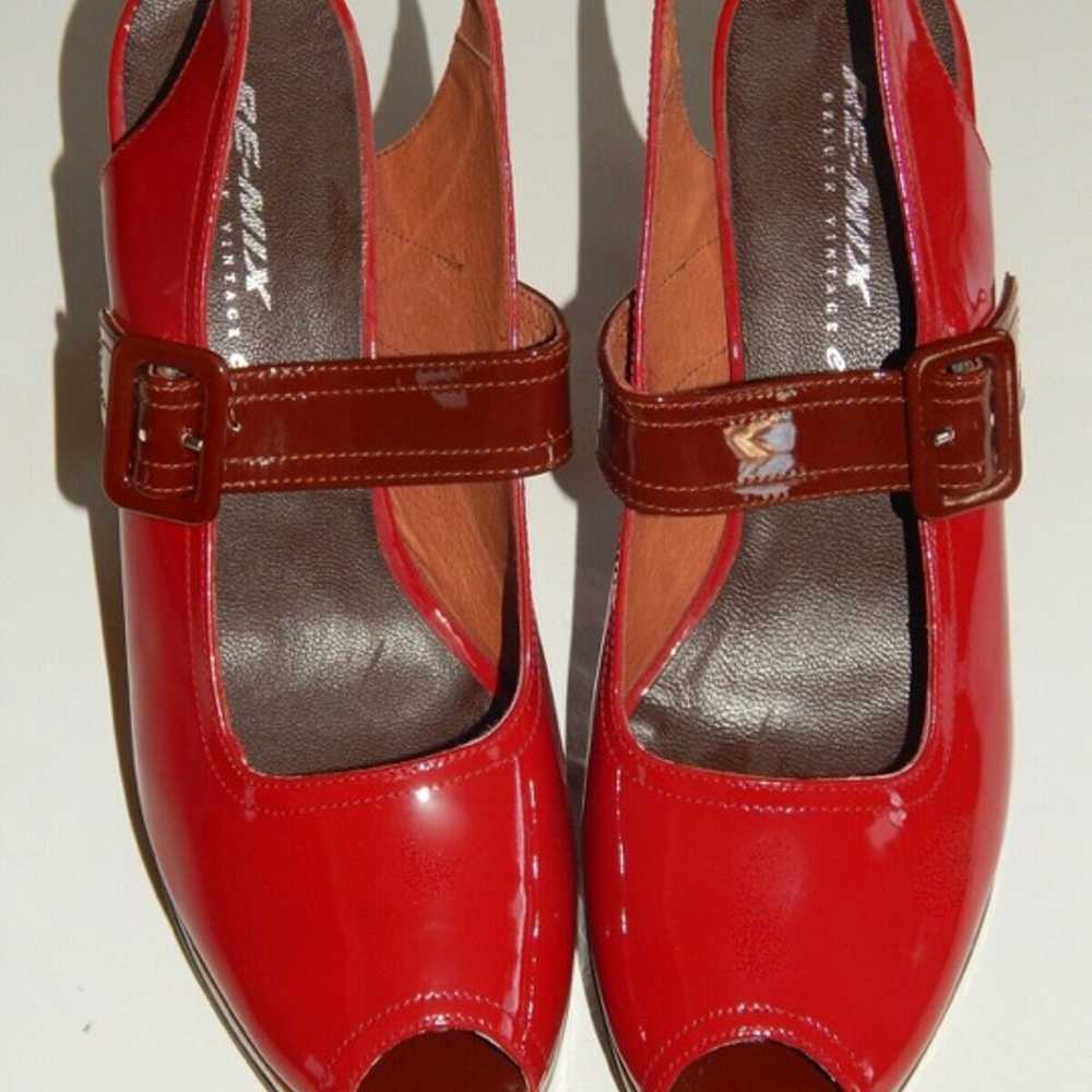 REMIX vintage red patent Mary Jane heels - image 6