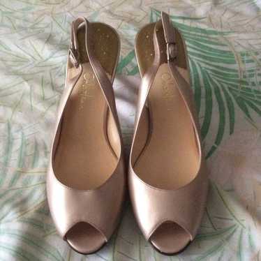 Golden Leather Pumps