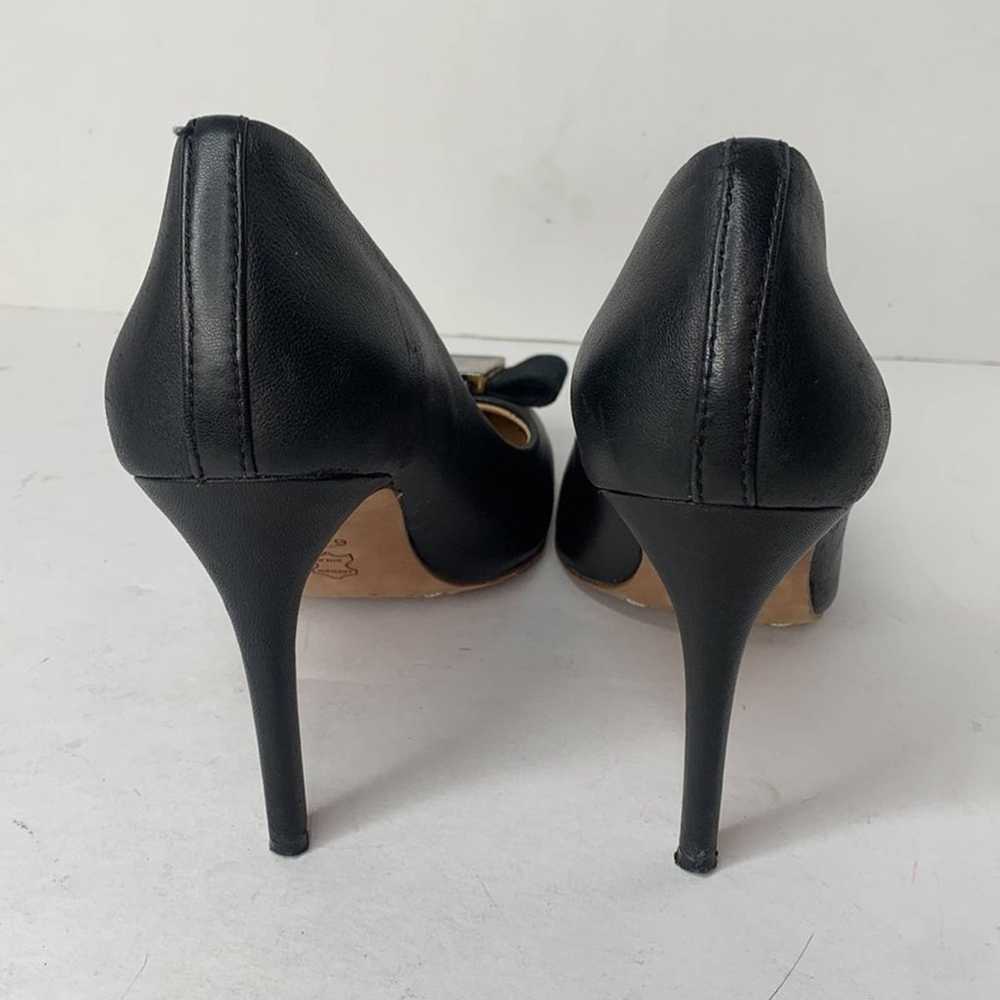 Tory Burch Chase black leather bow top heels - image 5