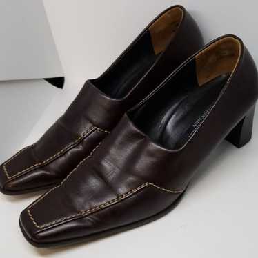 Paul Green 40956 brown stitch pointy shoe 6