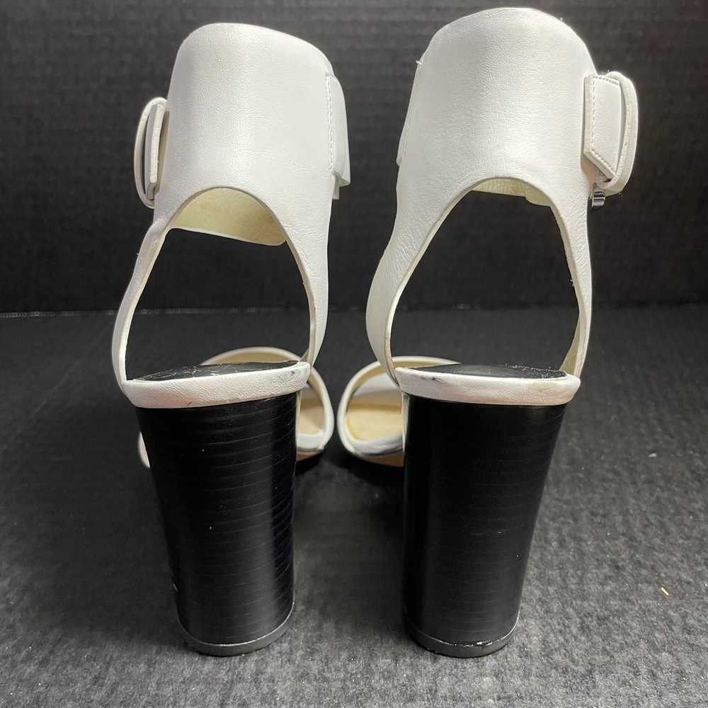 Michael Kors White Leather 4” heeled sandal 5.5M … - image 4